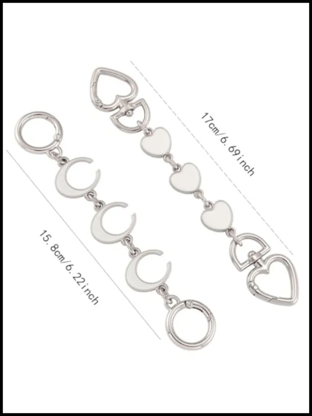 Alloy Purse Chain Extender with Clasps for Handbags